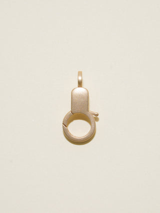 Moonstone Jelly Lobby Clasp in Sandblasted Yellow 14k Gold