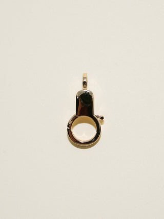 Aquamarine Jelly Lobby Clasp in Yellow 14k Gold