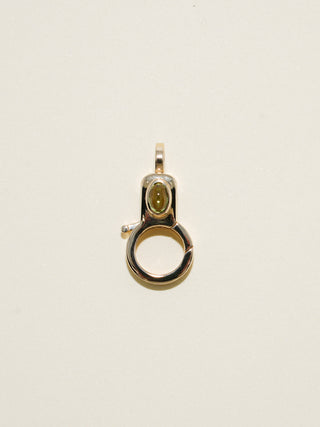 Peridot Jelly Lobby Clasp in Yellow 14k Gold