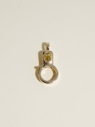 Peridot Jelly Lobby Clasp in Yellow 14k Gold