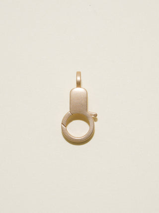 Peridot Jelly Lobby Clasp in Sandblasted Yellow 14k Gold