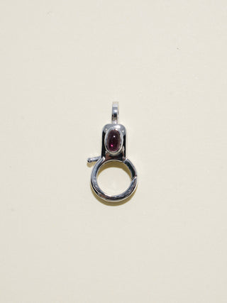 Pink Tourmaline Jelly Lobby Clasp in White 14k Gold