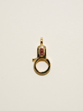 Pink Tourmaline Jelly Lobby Clasp in Gold Vermeil