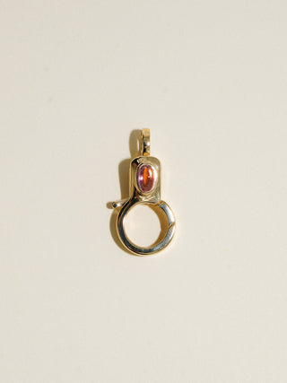 Pink Tourmaline Jelly Lobby Clasp in Gold Vermeil
