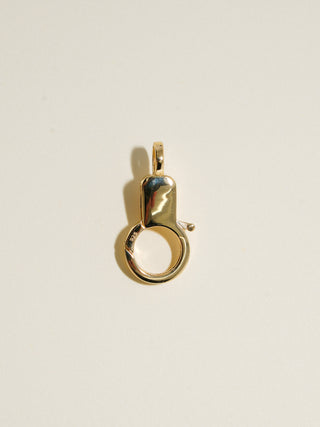 Green Tourmaline Jelly Lobby Clasp in Gold Vermeil