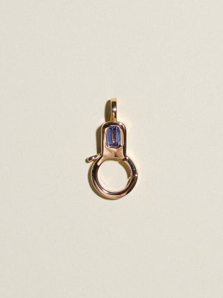 Tanzanite Lobby Clasp in Yellow 14k Gold