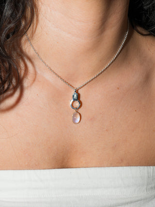 Aquamarine Lobby Clasp in Sterling Silver