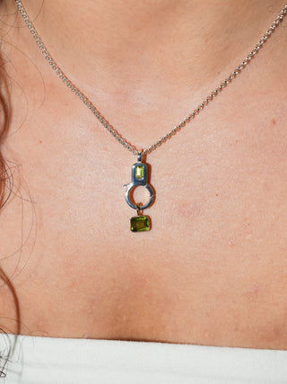 Peridot Lobby Clasp in Sterling Silver
