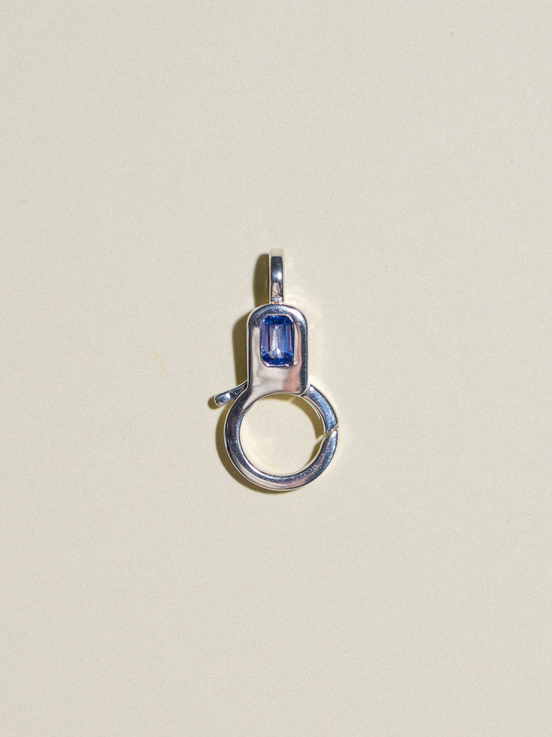 Sapphire Lobby Clasp in Sterling Silver