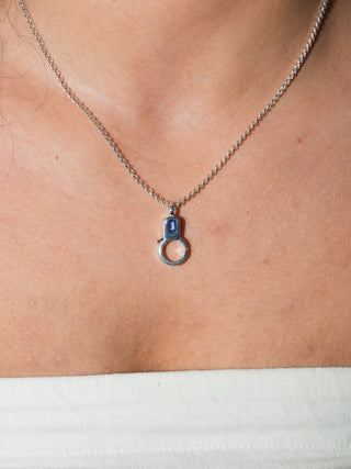 Sapphire Lobby Clasp in Sterling Silver