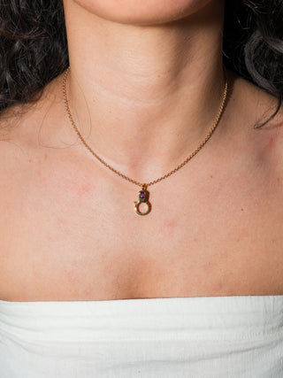Comeria Garnet Lobby Clasp in Vermeil