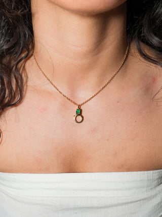 Emerald Lobby Clasp in Vermeil