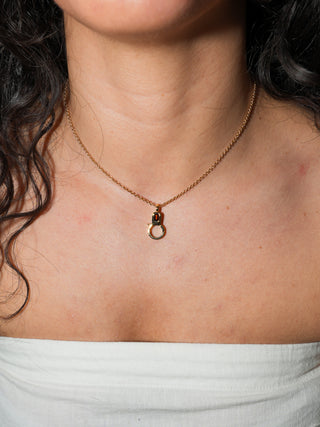 Garnet Lobby Clasp in Vermeil