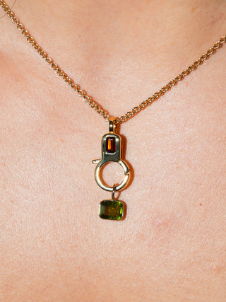 Garnet Lobby Clasp in Vermeil