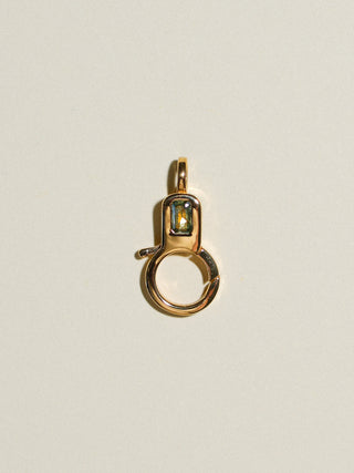 Green Sapphire Lobby Clasp in Vermeil