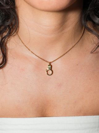 Green Sapphire Lobby Clasp in Vermeil