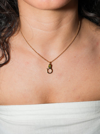 Peridot Lobby Clasp in Vermeil