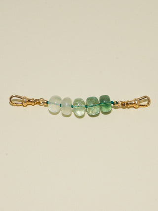 MATEY Fluorite Connector in Yellow 14k Gold