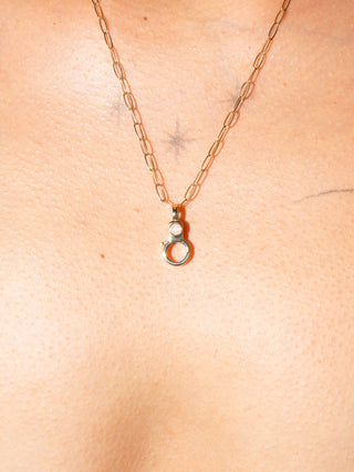 Opal Mini Jelly Lobby Clasp in Yellow 14k Gold