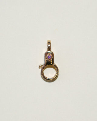 Amethyst Estrella Mini Lobby in Yellow 14k Gold