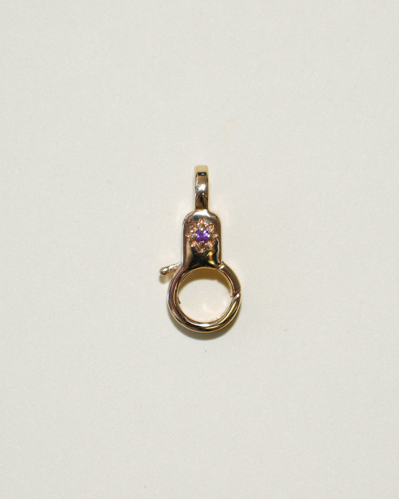 Amethyst Estrella Mini Lobby in Yellow 14k Gold