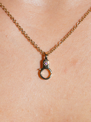 Amethyst Estrella Mini Lobby in Yellow 14k Gold