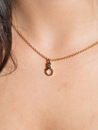 Garnet Estrella Mini Lobby in Yellow 14k Gold