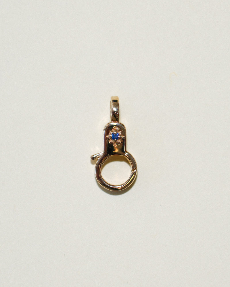 Blue Sapphire Estrella Mini Lobby in Yellow 14k Gold
