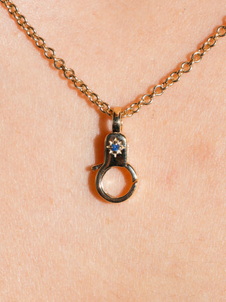 Blue Sapphire Estrella Mini Lobby in Yellow 14k Gold