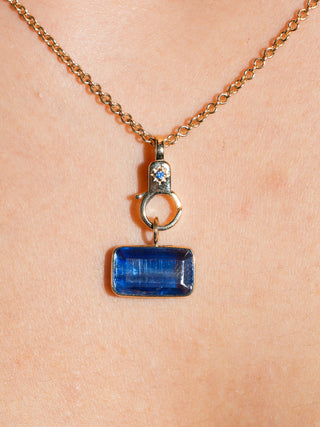 Blue Sapphire Estrella Mini Lobby in Yellow 14k Gold