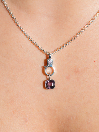 Amethyst Estrella Mini Lobby in Sterling Silver