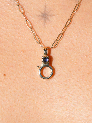 Tanzanite Mini Jelly Lobby Clasp in Yellow 14k Gold