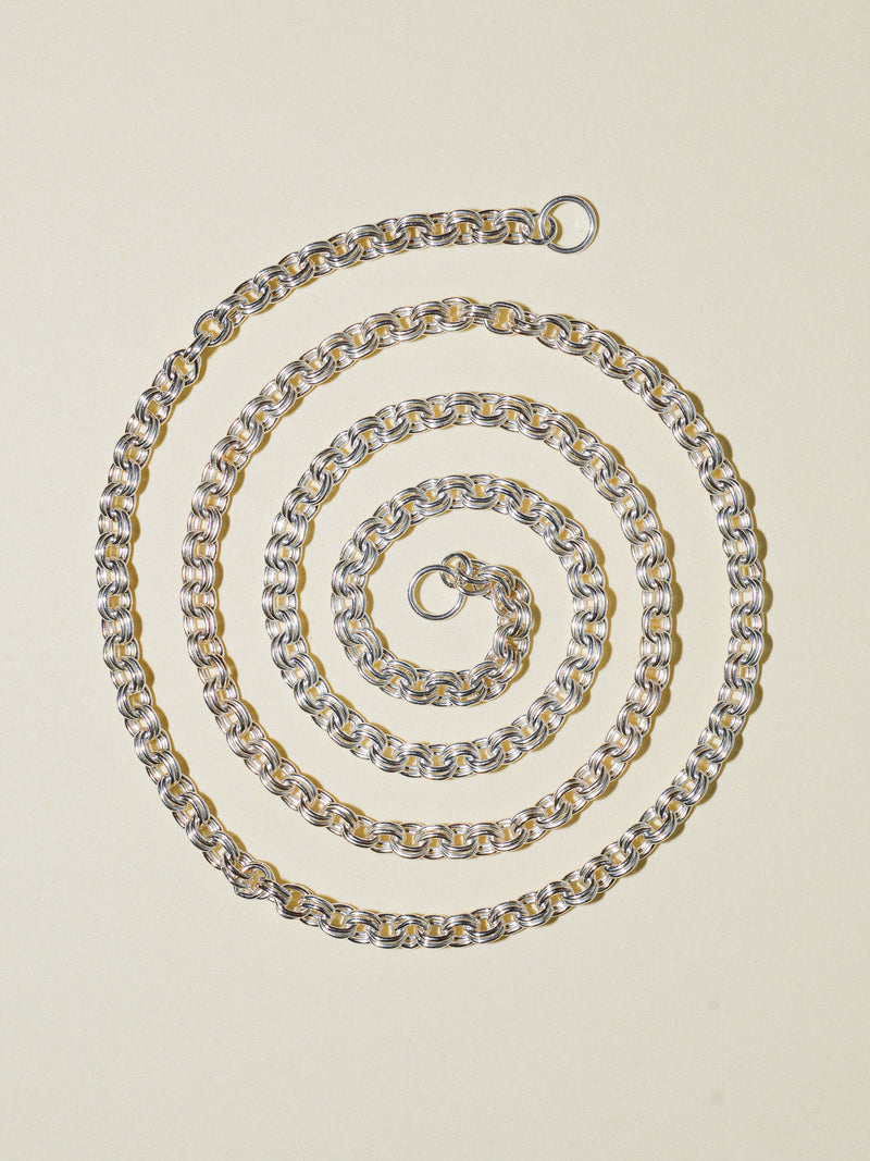 Open Ended Gemini Necklace in Sterling Silver