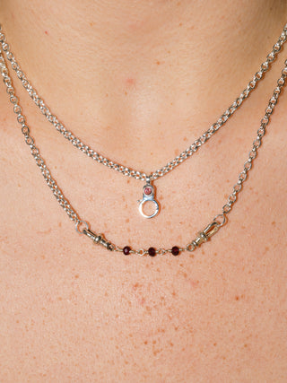 Open Ended Gemini Necklace in Sterling Silver