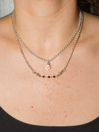 Open Ended Gemini Necklace in Sterling Silver