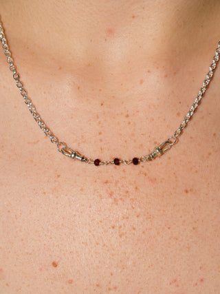Open Ended Gemini Necklace in Sterling Silver
