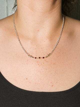 Open Ended Gemini Necklace in Sterling Silver