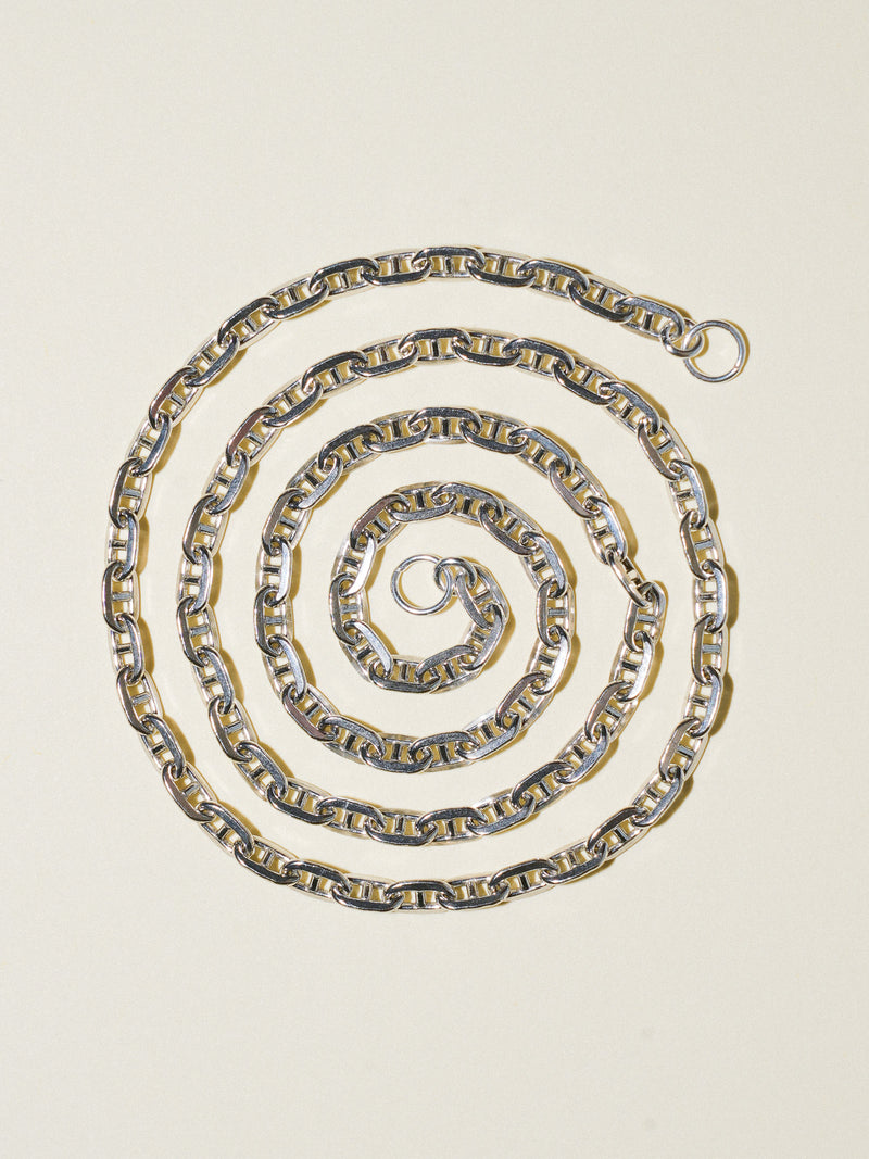 Open Ended Helm Necklace in Sterling Silver