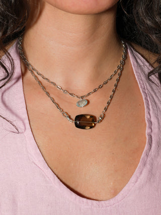 Open Ended Helm Necklace in Sterling Silver