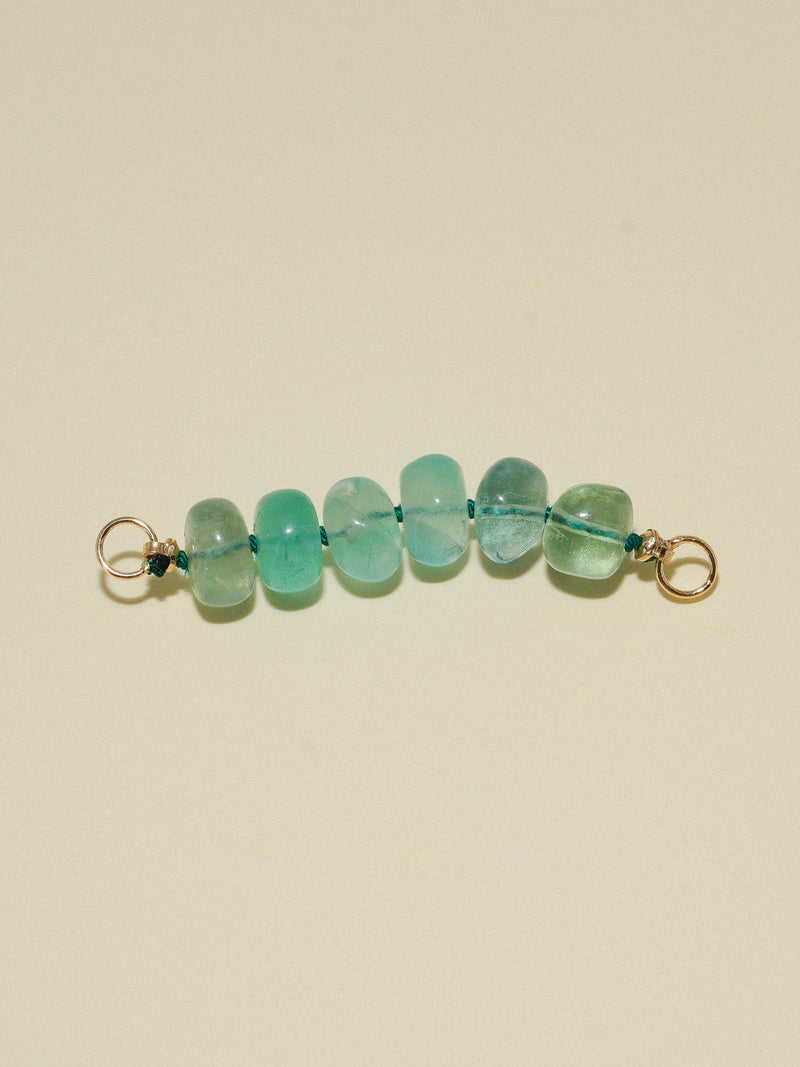 Retreat Open Ended Fluorite Connector in Yellow 14k Gold