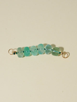 Retreat Open Ended Fluorite Connector in Yellow 14k Gold