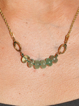 Retreat Open Ended Fluorite Connector in Yellow 14k Gold