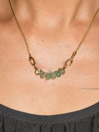 Retreat Open Ended Fluorite Connector in Yellow 14k Gold