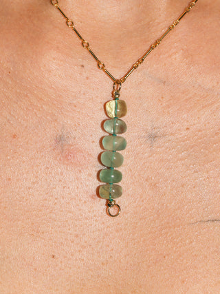 Retreat Open Ended Fluorite Connector in Yellow 14k Gold