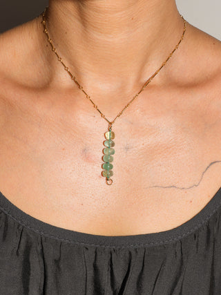 Retreat Open Ended Fluorite Connector in Yellow 14k Gold