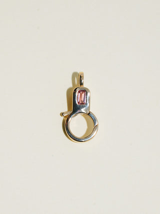 Pink Tourmaline Lobby Clasp in Yellow 10k Gold