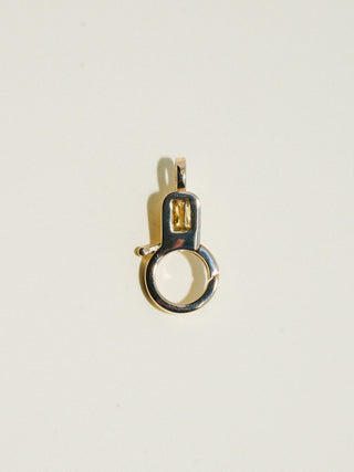 Yellow Tourmaline Lobby Clasp in Yellow 10k Gold