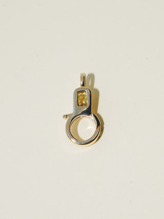 Yellow Tourmaline Lobby Clasp in Yellow 10k Gold