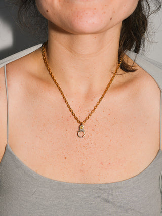 Yellow Tourmaline Lobby Clasp in Yellow 10k Gold