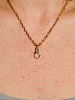 Yellow Tourmaline Lobby Clasp in Yellow 10k Gold